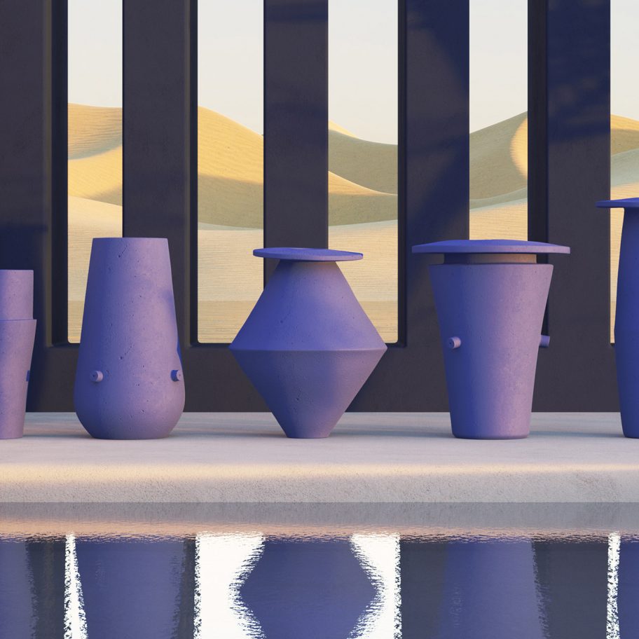 BZippy & Co.'s oversized ceramics mimic Brutalist architecture