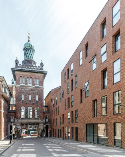 Theodora House housing block at Carlsberg Brewery in Copenhagen by ADEPT