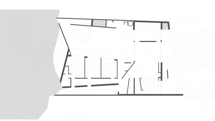 Contaminar Arquitectos designs Casa Povo to be an "inhabited and humanised cave"