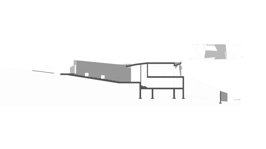 Contaminar Arquitectos designs Casa Povo to be an "inhabited and humanised cave"