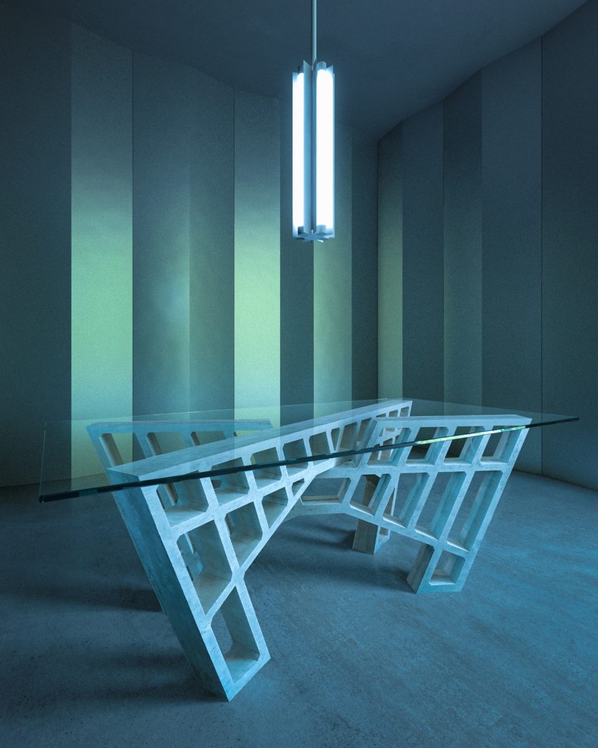 Concrete furniture by Doesn't Come Out and Cassius Castings