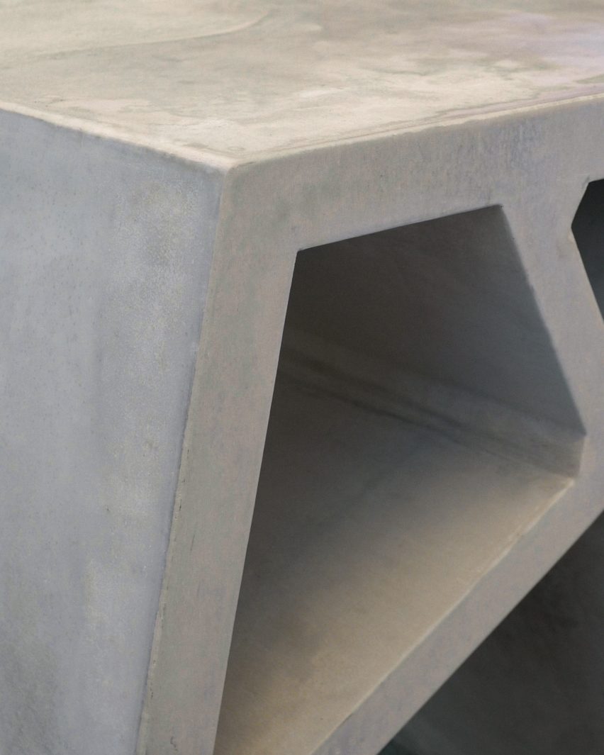 Concrete furniture by Doesn't Come Out and Cassius Castings