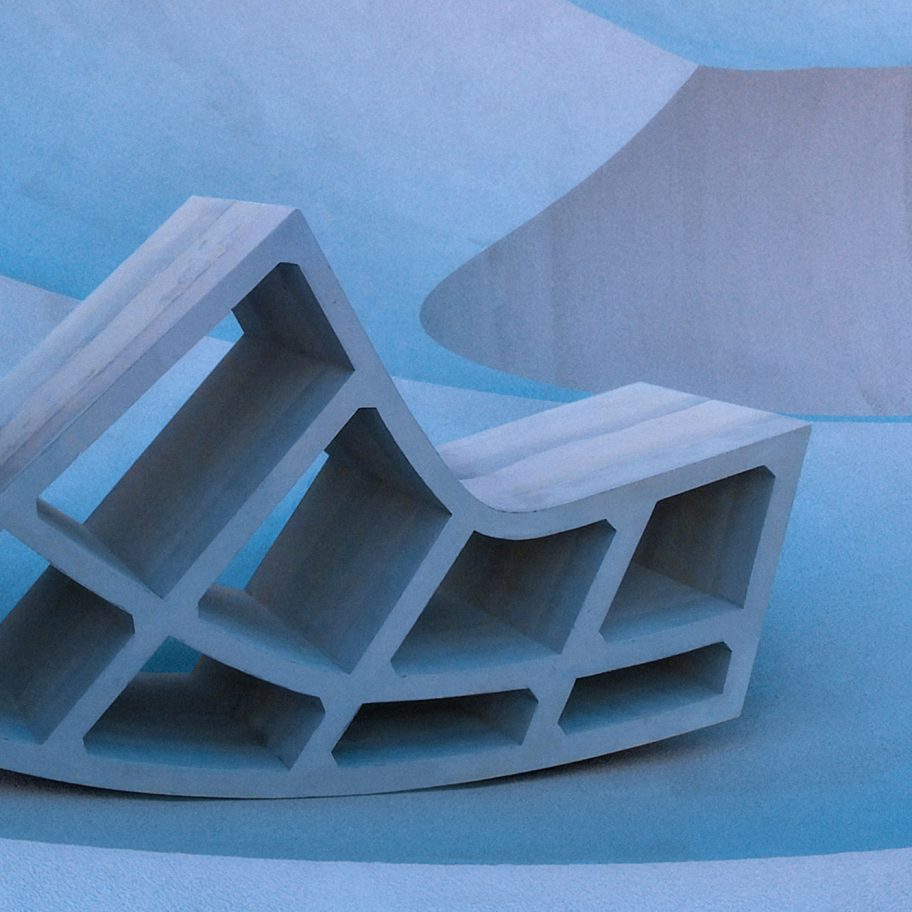 Concrete furniture by Doesn't Come Out and Cassius Castings
