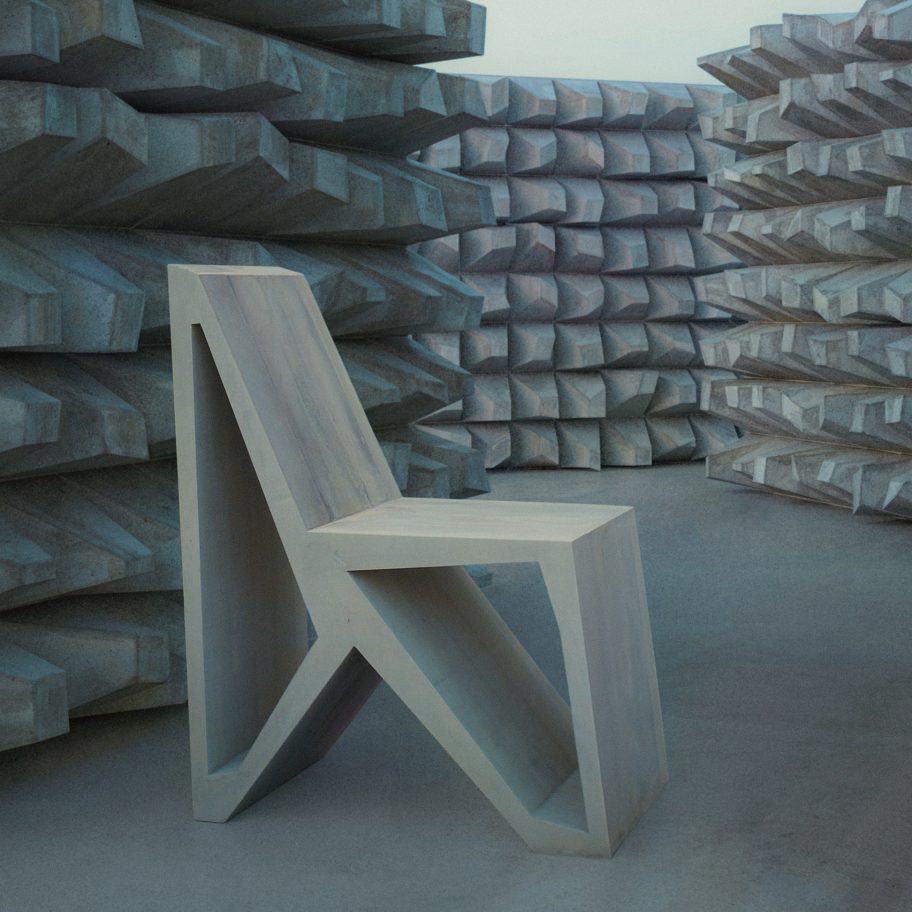 Concrete furniture by Doesn't Come Out and Cassius Castings