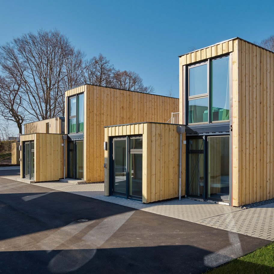 Shipping containers turned into micro apartments by Containerwerk