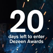 Just 20 days left to save 50 per cent on all Dezeen Awards studio categories