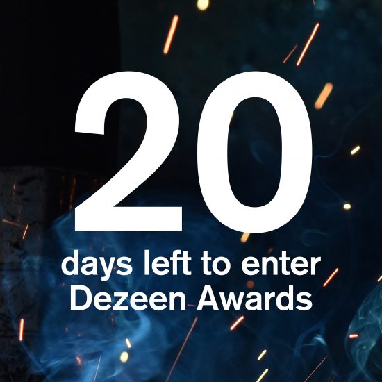 Just 20 days left to save 50 per cent on all Dezeen Awards studio categories