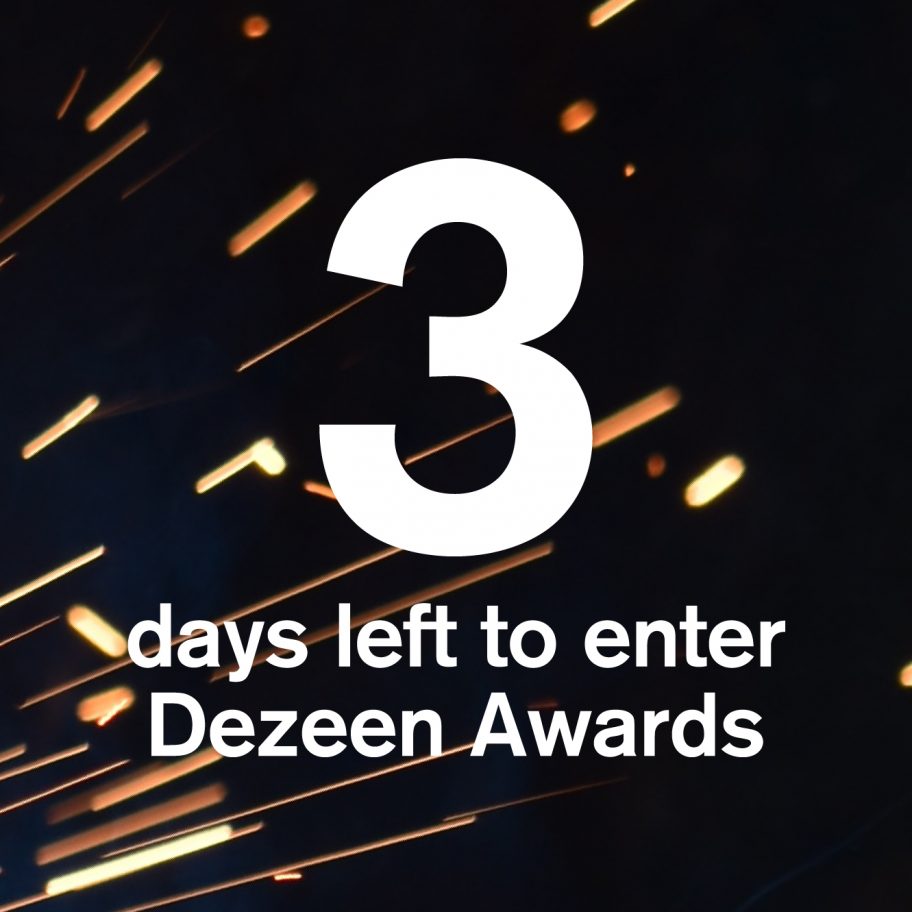 There are only three days left to enter Dezeen Awards 2020
