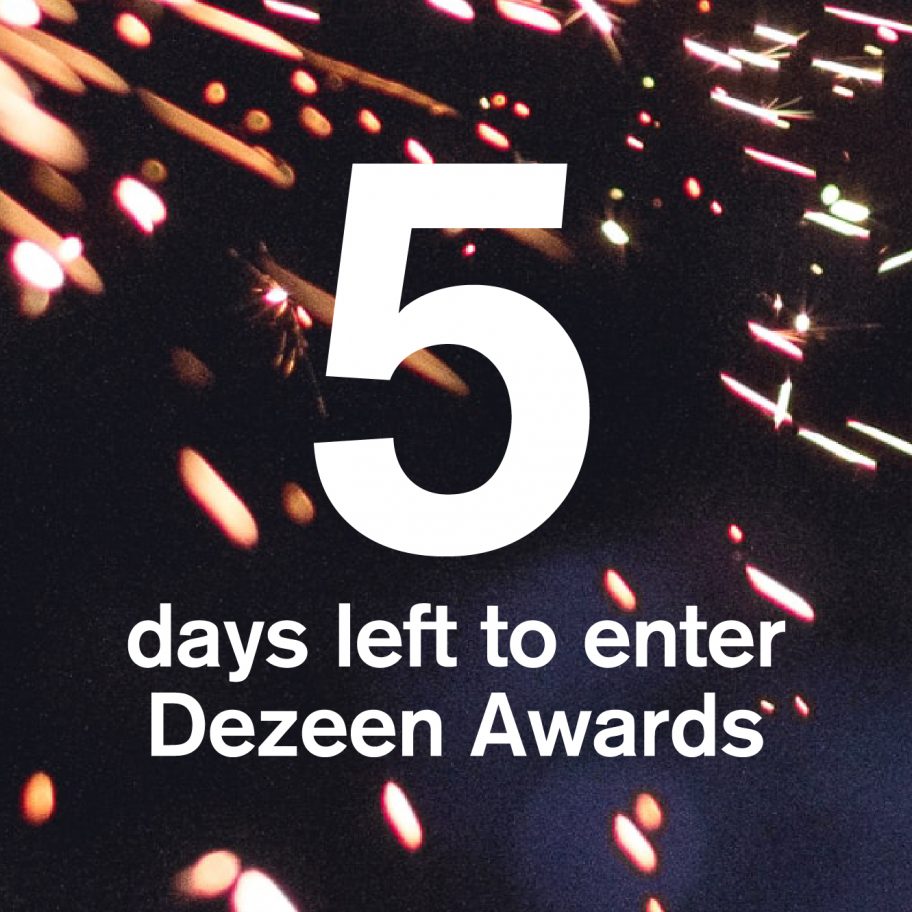 There are only five days left to enter Dezeen Awards 2020