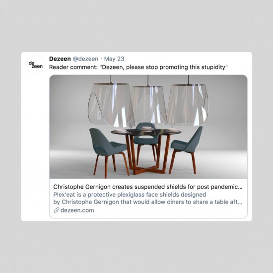 Kate Wagner accuses Dezeen of "coronagrifting"