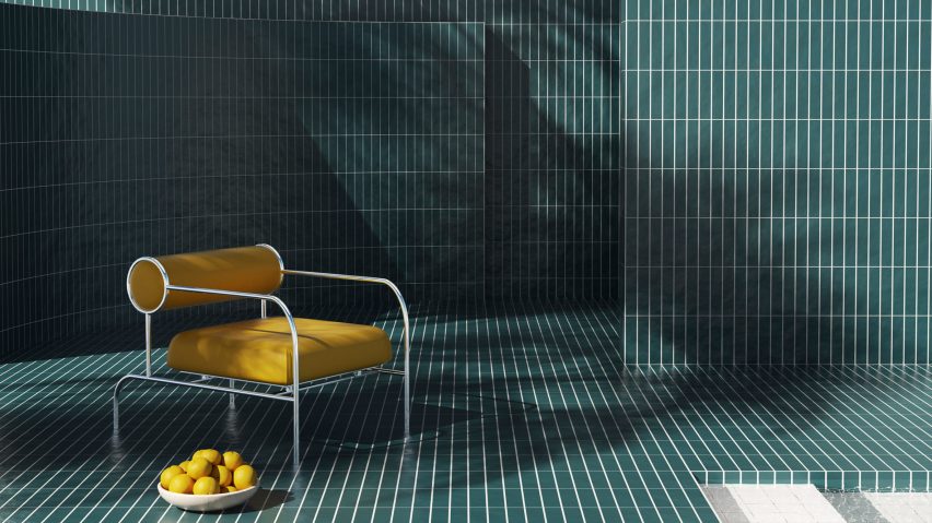 Monochromatic renders reveal handmade Field Tiles collection