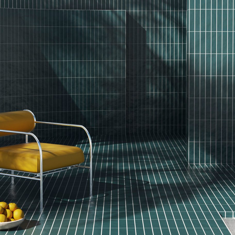 Monochromatic renders reveal handmade Field Tiles collection