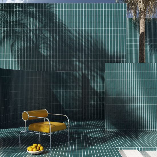Monochromatic renders reveal handmade Field Tiles collection