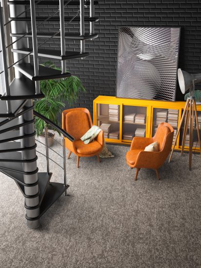 Forbo's Tessera Earthscape carpet tile collection features a dappled effect inspired by nature