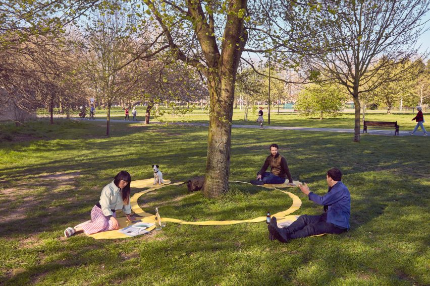 Paul Cocksedge designs social distancing picnic blanket for life after lockdown
