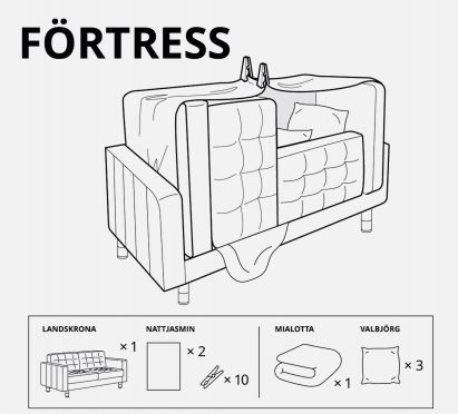 IKEA Russia designs for forts children in lockdown