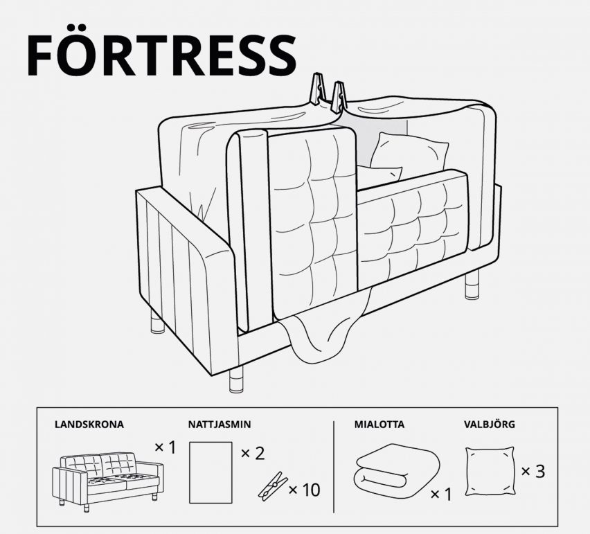 IKEA Russia designs for forts children in lockdown