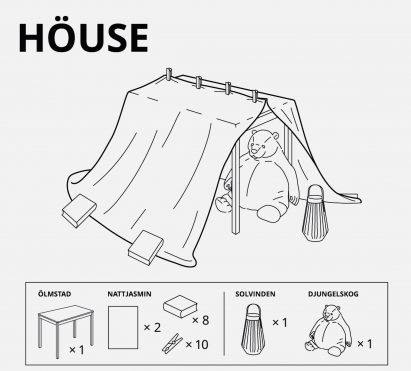 IKEA Russia designs for forts children in lockdown