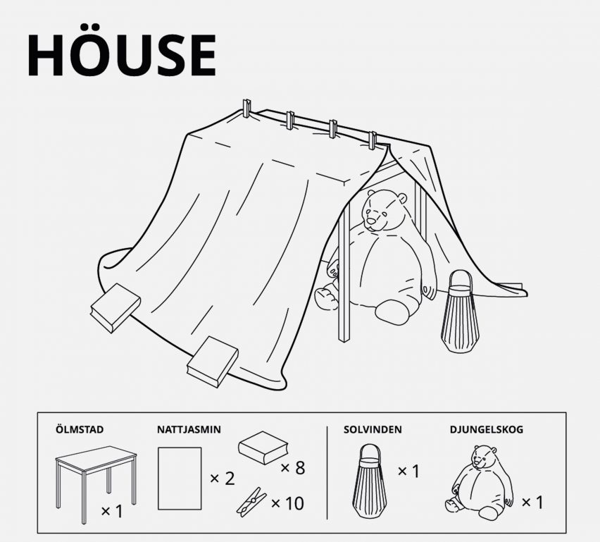 IKEA Russia designs for forts children in lockdown