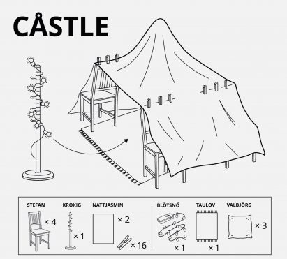 IKEA Russia designs for forts children in lockdown