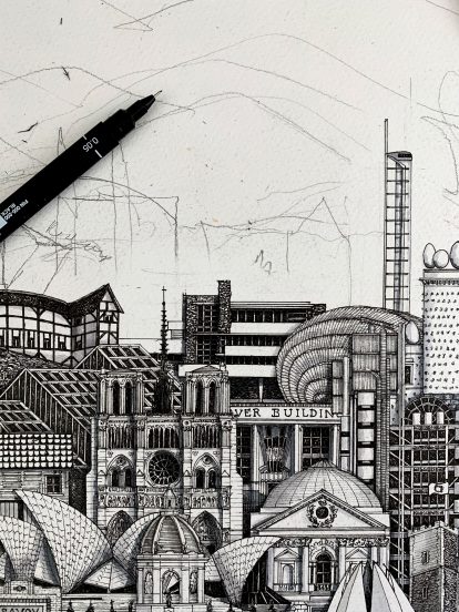 Isolation Escapes coronavirus lockdown architecture montage by Anna Gibb