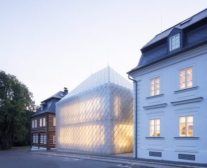 Headquarters for glass company Lasvit in Nový Bor, Czech Republic, by Ov-a Architekti Studio