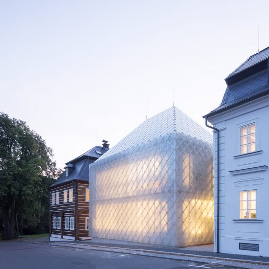 Headquarters for glass company Lasvit in Nový Bor, Czech Republic, by Ov-a Architekti Studio