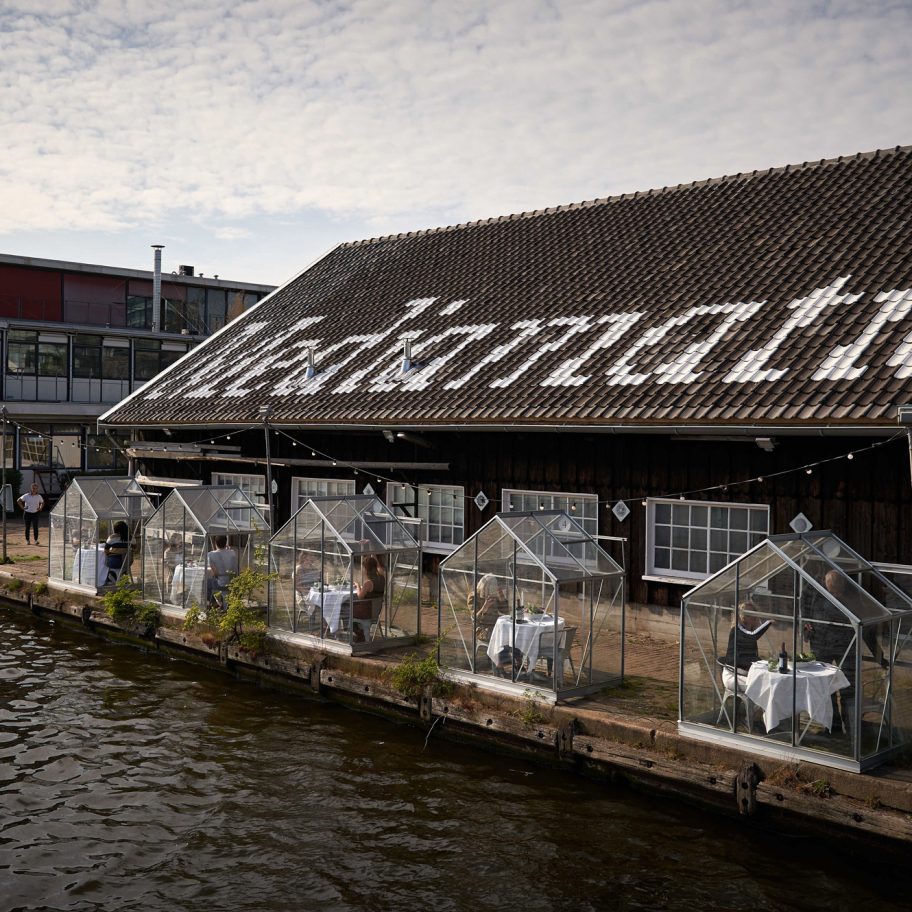Individual greenhouses let guests dine at a distance during pandemic