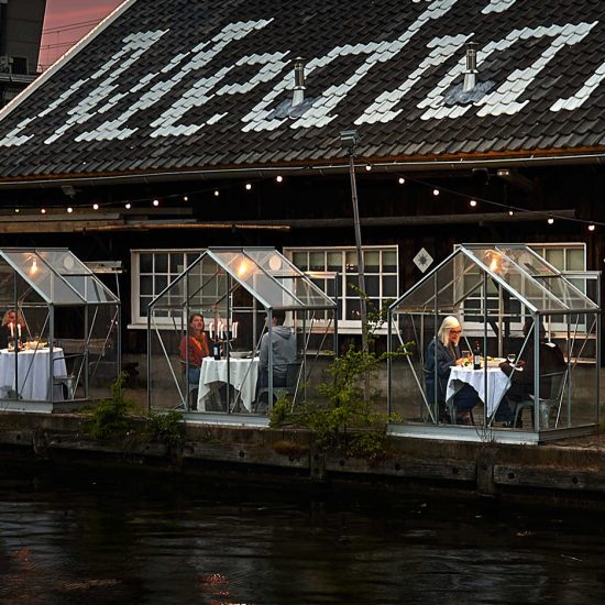 Individual greenhouses let guests dine at a distance during pandemic