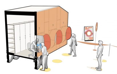 M-Rad designs mobile Covid-19 testing unit concept from "virus destroying" copper