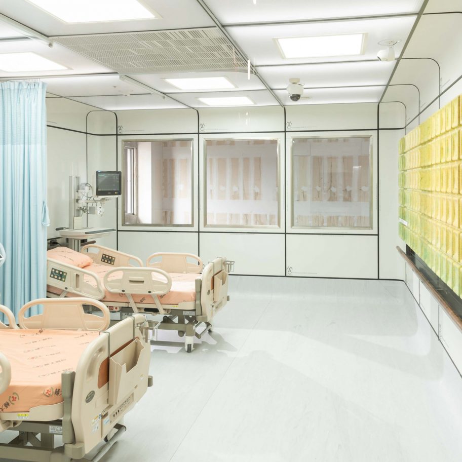 Modular hospital ward concept by Miniwiz, Taiwan's government and Fu Jen Catholic University Hospital