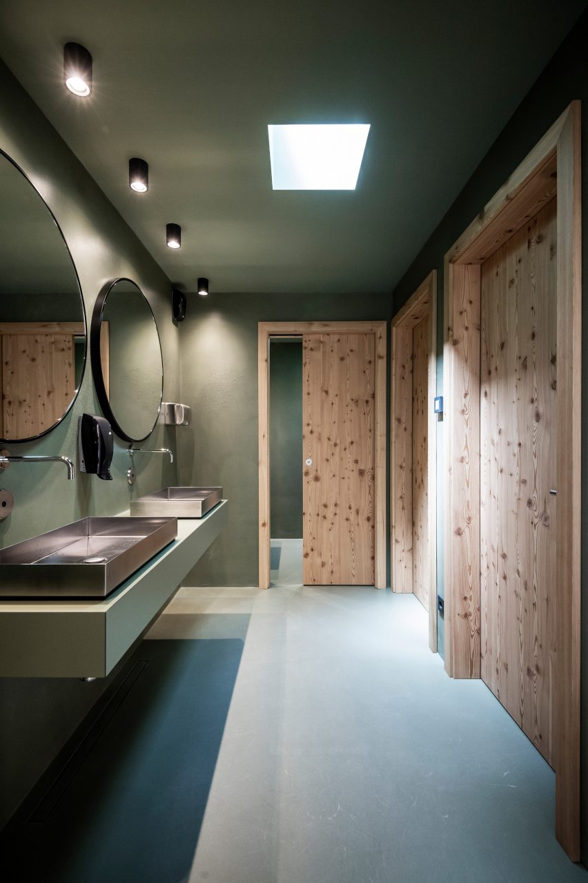 Cafe and changing room alongside Völser Weiher Lake in South Tyrol by Network of Architecture