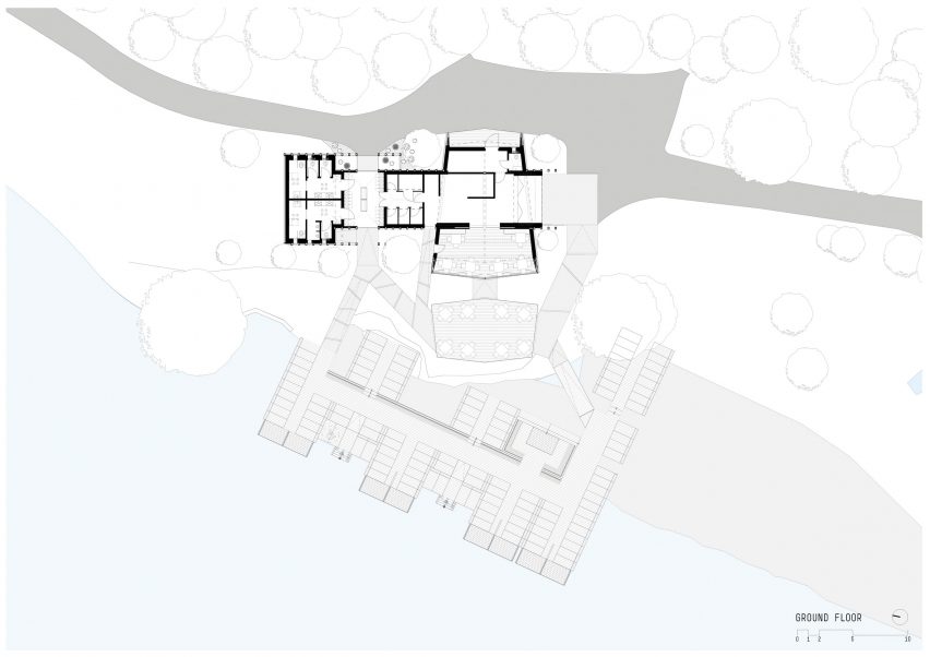 Cafe and changing room alongside Völser Weiher Lake in South Tyrol by Network of Architecture