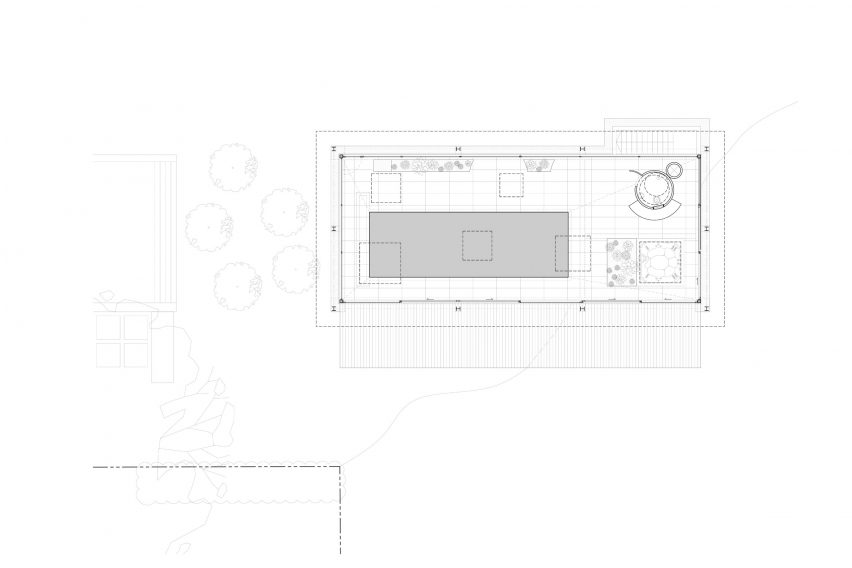 Pavilion A by Maurice Martel architecte Floor Plan