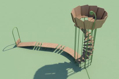 Rimbin is an "infection-free" playground concept inspired by water lilies