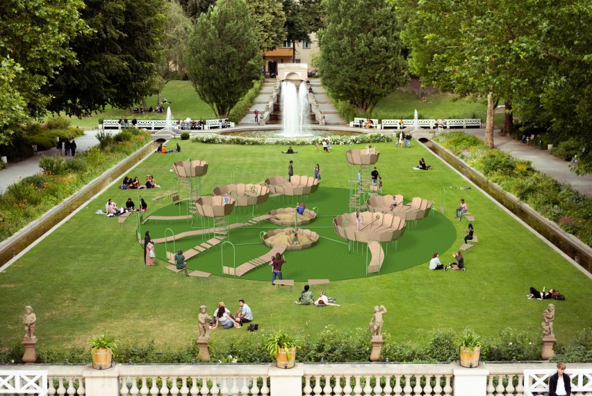 Rimbin is an "infection-free" playground concept inspired by water lilies