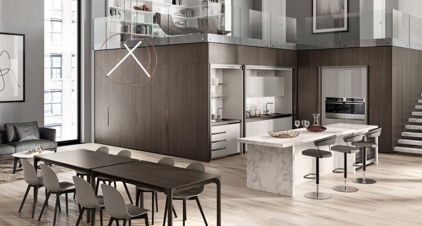 BoxLife is a modular furniture system designed by Rainlight for Scavolini