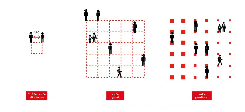 Caret Studio installs grid-like social distancing system in Italian plaza