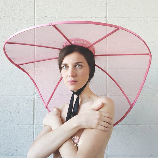 Veronica Toppino's social distancing Structure hats are an expression of shielded extravagance