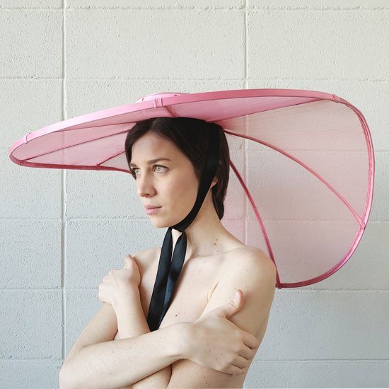 Veronica Toppino's social distancing Structure hats are an expression of shielded extravagance