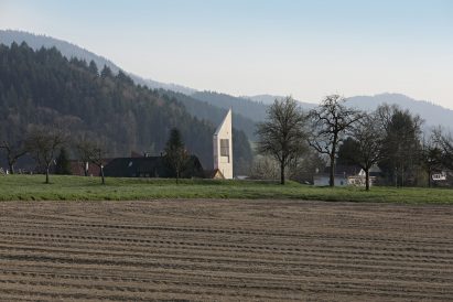 St Georg church tower in Bleibach, Black Forest by Architektur3