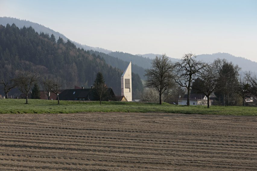 St Georg church tower in Bleibach, Black Forest by Architektur3