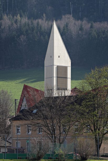 St Georg church tower in Bleibach, Black Forest by Architektur3