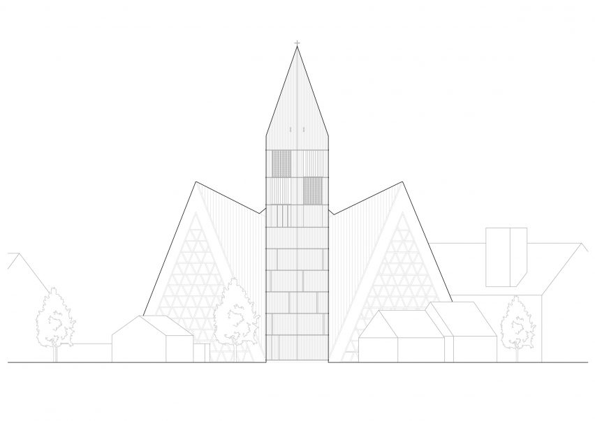 St Georg church tower in Bleibach, Black Forest by Architektur3