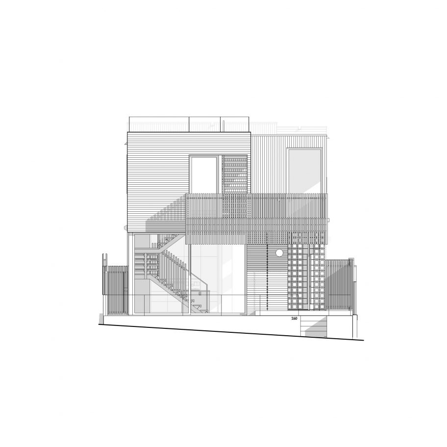Walk-Street House by Ras-A Studio