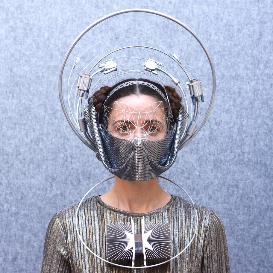 Freyja Sewell's Key Workers masks take cues from motifs in sci-fi and Buddhism