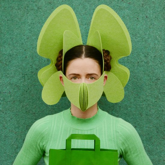 Freyja Sewell's Key Workers masks take cues from motifs in sci-fi and Buddhism