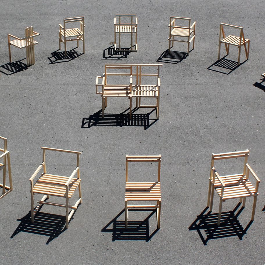 Tom and Will Butterfield invite designers to reimagine 19 bare timber chairs