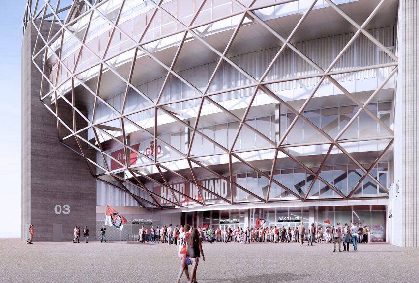 Feyenoord Stadium by OMA and LOLA Landscape Architects