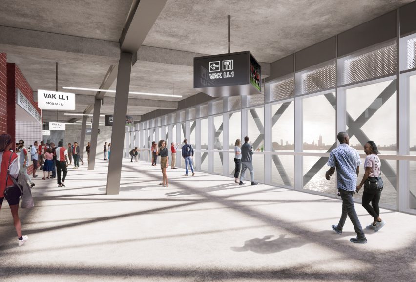 Feyenoord Stadium by OMA and LOLA Landscape Architects